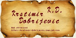 Krstimir Dobrijević vizit kartica
